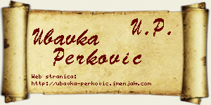 Ubavka Perković vizit kartica